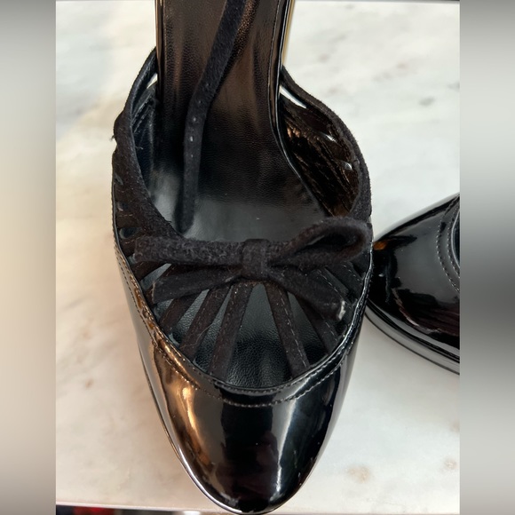 Gucci Black Patent Suede Heels size 8 - Picture 4 of 8